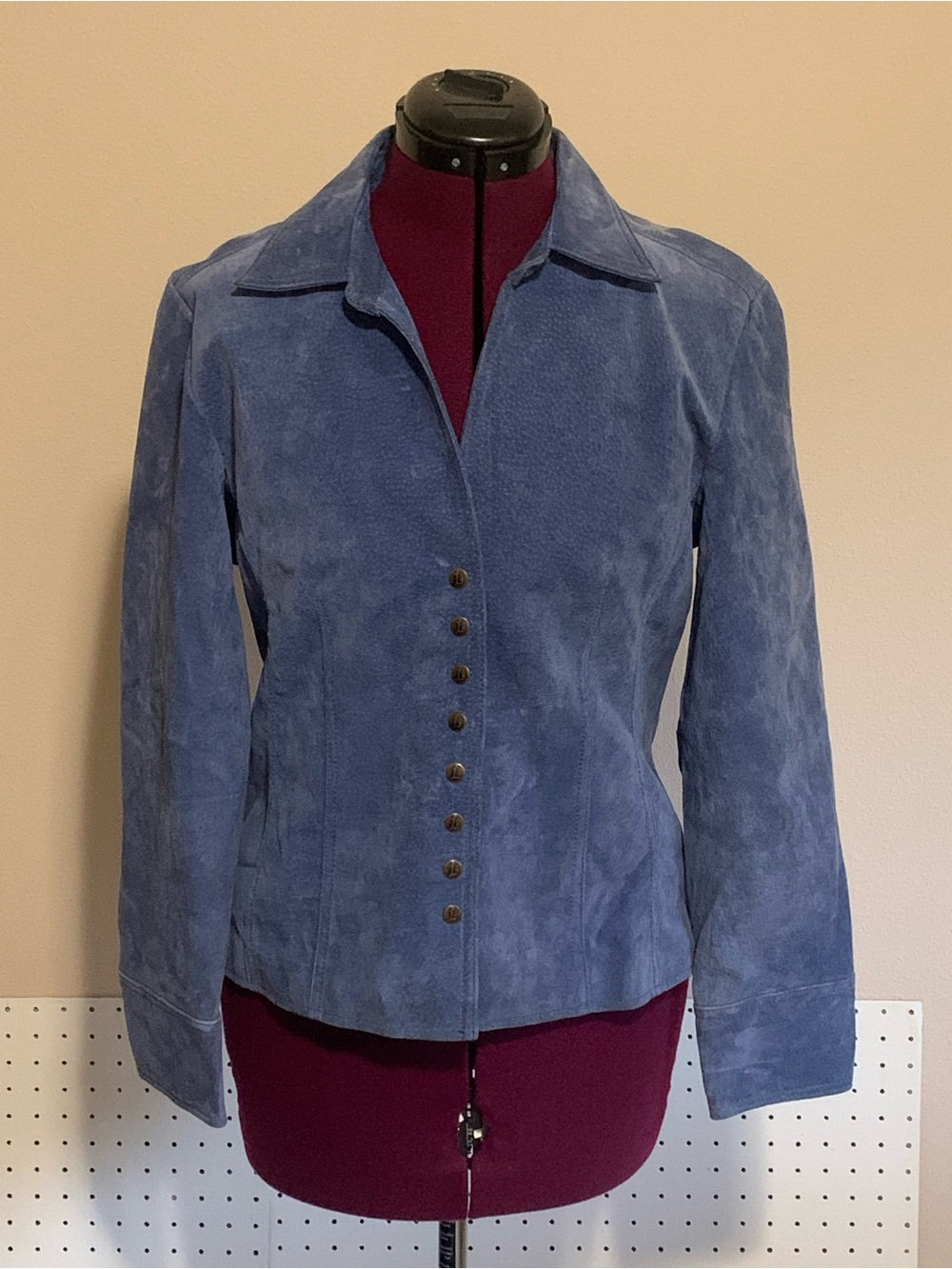 Live a Little Blue Suede Button-Front Jacket